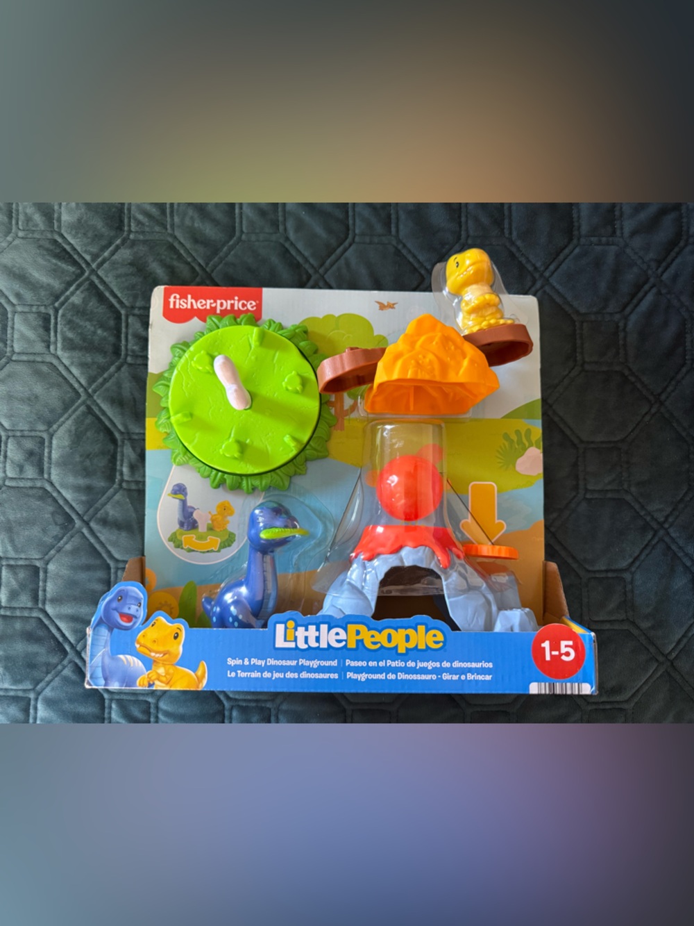 Fisher-Price Little People Dino Popper Playset - Green/Orange/Yellow/Blue/Red